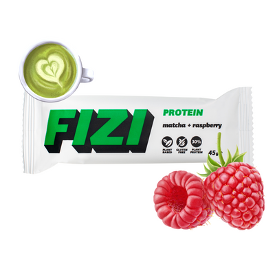 Fizi baton proteinowy matcha + malina BEZ CUKRU 45 g