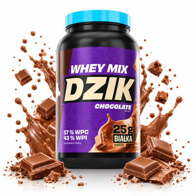 WK DZIK odżywka białkowa czekoladowa Whey Mix WPC & WPI 726 g