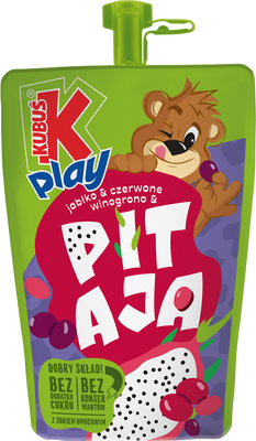 Kubuś Play jabłko czerwone winogrono i pitaja 200 ml