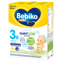 BEBIKO JUNIOR NUTRIflor Expert 3R formuła na bazie mleka z kleikiem ryżowym, powyżej 1. roku życia ZESTAW 8 x 550 g