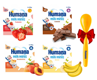 Humana Milk Minis zestaw deserków mix smaków dla dzieci 16 x 100 g + ŁYŻECZKA GRATIS!