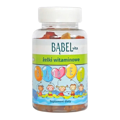 Bąbel Vita żelki dla dzieci owocowy smak witamina A D C B6 B12 60 sztuk