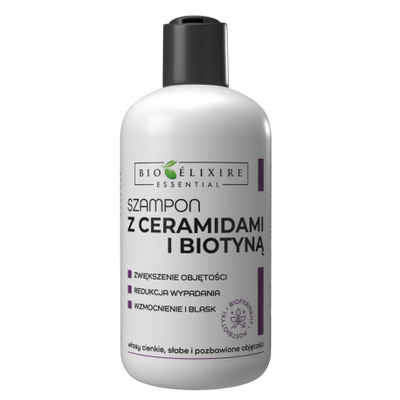 BIOELIXIRE szampon z biotyną do włosów cienkich, słabych i bez objętości 300ml