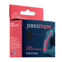 Pasotape Taśma kinezjologiczna 5 cm x 5 m na urazy mięśniowe czarna