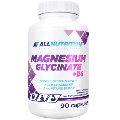 Allnutrition Diglicynian Magnezu + B6 (Magnesium Glycinate + B6) 90 kapsułek 