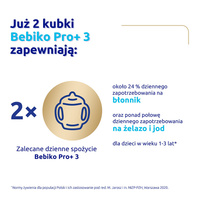 Bebiko Pro+ 3 odżywcza formuła dla dzieci powyżej 1. roku życia ZESTAW 2 x 700 g