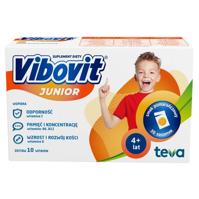 Vibovit Junior smak pomarańczowy 30 saszetek