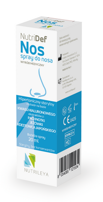 NutriDef Nos spray do nosa PRZEZIĘBIENIE ZATOKI 20 ml