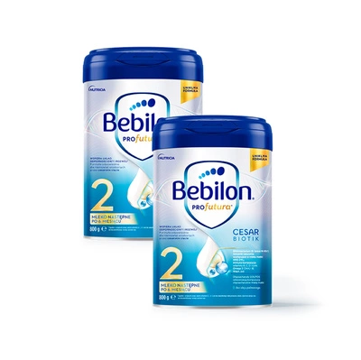 Bebilon PROfutura CESARBIOTIK 2 mleko następne po 6. miesiącu życia dla dzieci urodzonych przez cesarskie cięcie ZESTAW 2 x  800 g
