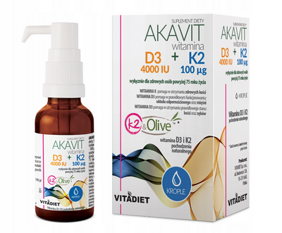 AKAVIT witamina D3 4000IU + K2 100MCG 30 ml