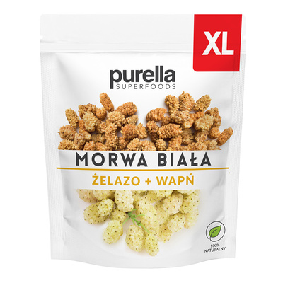 Purella Superfoods Morwa Biała XL ŻELAZO I WAPŃ 100 g