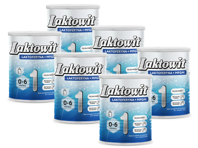 Laktowit 1 LAKTOFERYNA+MFGM mleko początkowe od urodzenia ZESTAW 6 x 400 g