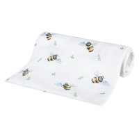 Bocioland pieluszka bambusowa w pszczółki 40 x 40 cm 1 sztuka