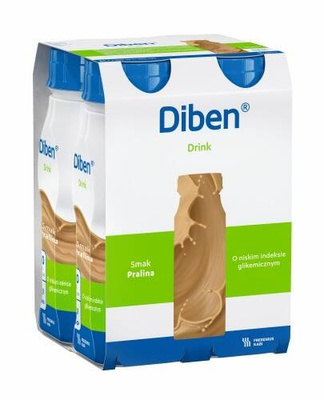 Diben Drink RÓŻNE SMAKI 12 x 200 ml Żywność specjalnego przeznaczenia medycznego. Pacjent z cukrzycą, insulinoodpornością. + PIŁECZKA ANTYSTRESOWA GRATIS!