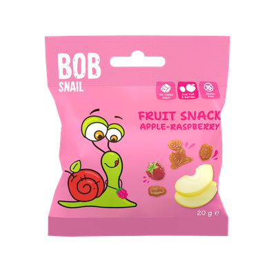 Bob Snail owocowe ZDROWE przekąski MIX w różnych smakach ZESTAW 7 x 20 g + 3 x BOB SNAIL 60 g GRATIS!