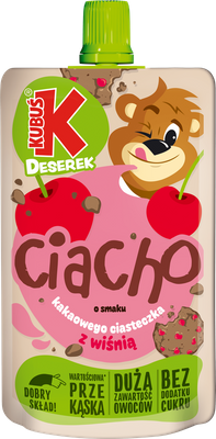 Kubuś CIACHO mus różne smaki mix zdrowe przekąski bez cukru ZESTAW 3 x 100 g