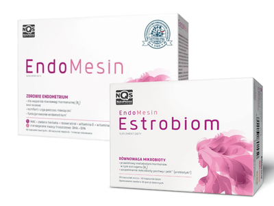 EndoMesin Estrobiom 30 + 30 kapsułek i EndoMesin równowaga hormonalna ENDOMETRIOZA 60 + 60 kapsułek