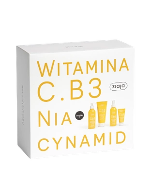 Ziaja witamina c.b3 niacynamid zestaw prezentowy 4 sztuki