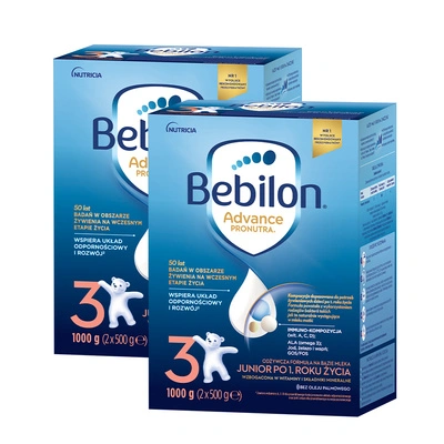 Bebilon 3 Advance Pronutra Junior Formuła na bazie mleka po 1. roku życia ZESTAW 2x1000 g