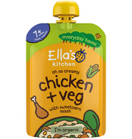 Ella's Kitchen BIO obiadek kurczak z kaszką kukurydzianą ZESTAW 3 x 130 g