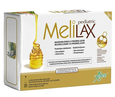 Melilax Pediatric mikrowlewka doodbytnicza z promelaxin dla dzieci i niemowląt 5 g x 6 mikrowlewek