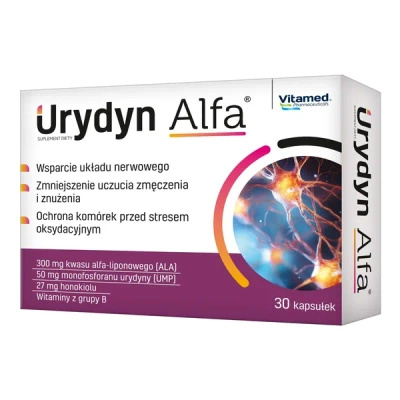 Urydyn Alfa PRAWIDŁOWE DZIAŁANIE UKŁADU NERWOWEGO 30 kapsułek