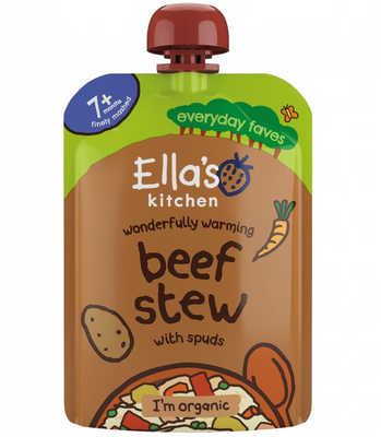 Ella's Kitchen BIO Duszona wołowina z ziemniakami ZESTAW 3 x 130 g