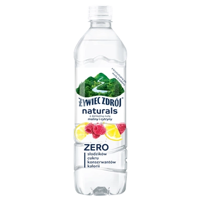 Żywiec Zdrój Naturals Napój niegazowany z delikatną nutą maliny i cytryny 500 ml