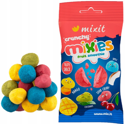 MIXIT Crunchy Mixies Chrupiące Owocowe chrupki liofilizowane 20 g krótka data