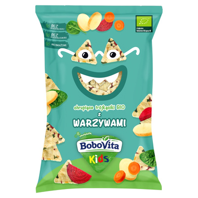 BoboVita Kids Chrupiące trójkąciki bio z warzywami ZESTAW 6 x 30 g