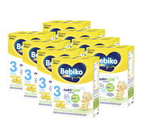 BEBIKO JUNIOR NUTRIflor Expert 3 formuła na bazie mleka o smaku waniliowym, powyżej 1. roku życia ZESTAW 8 x 550 g