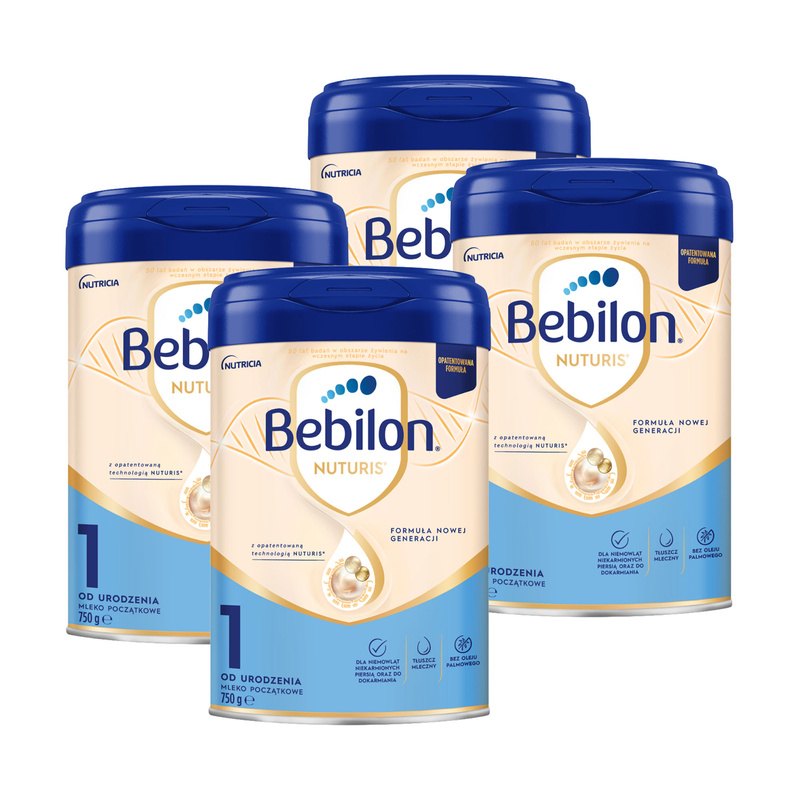 Bebilon NUTURIS 1 mleko początkowe od urodzenia ZESTAW 4 x 750 g