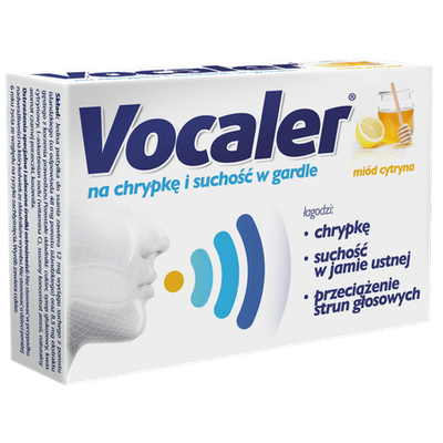 Vocaler miód i cytryna 24 pastylki do ssania