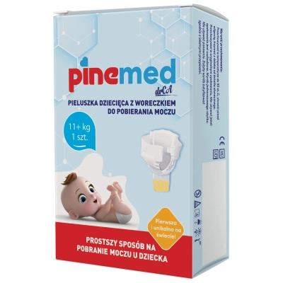 PINEMED pieluszka z woreczkiem do pobierania moczu dla dzieci + 11 kg