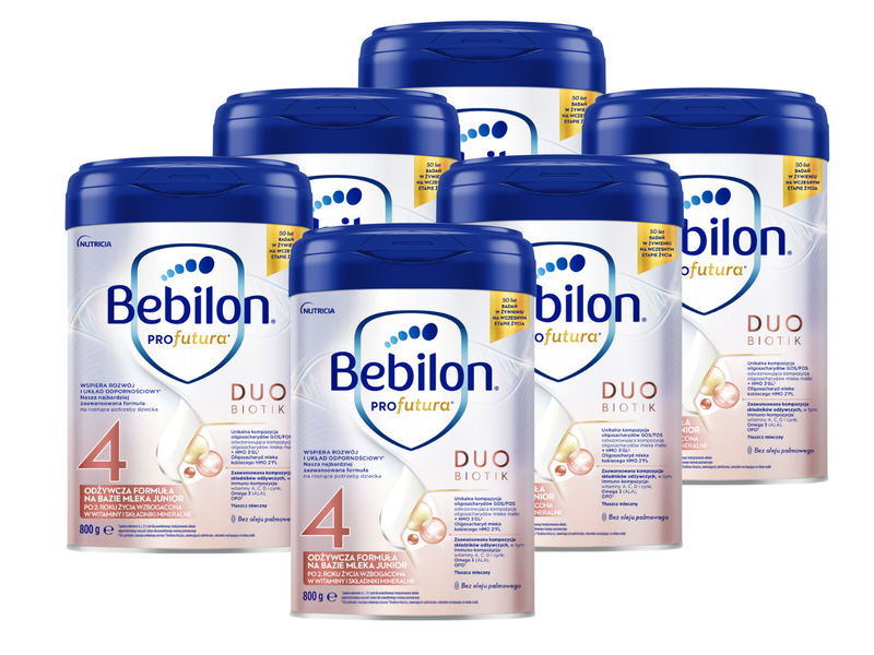 Bebilon PROfutura DUOBIOTIK 4 odżywcza formuła na bazie mleka po 2. roku życia ZESTAW 6 x 800 g