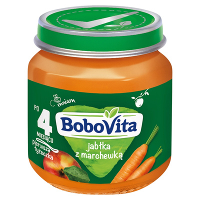 BoboVita deserek jabłka z marchewką po 4 miesiącu 125 g