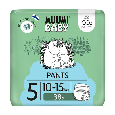 Muumi Baby Pants 5 Maxi+ 10-15 kg (38 szt), eko pieluchomajtki