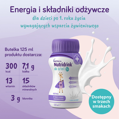 Nutridrink dla dzieci o smaku neutralnym 4 x 125 ml