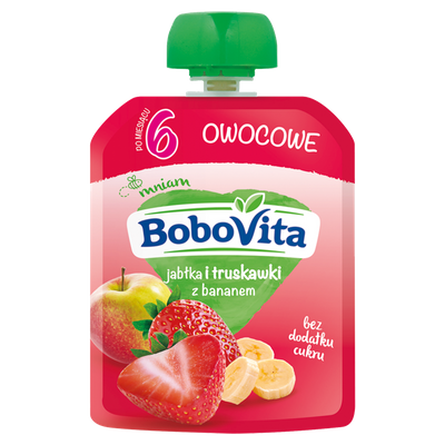 BoboVita Zestaw Mix-2 Musów owoc po 6 msc 24x80g