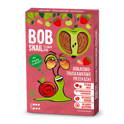 BOB SNAIL Przekąska jabłko-truskawka 60g