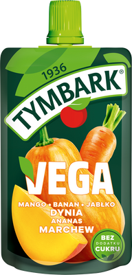 Tymbark Vega Mus mango banan jabłko ananas dynia marchew 100 g 