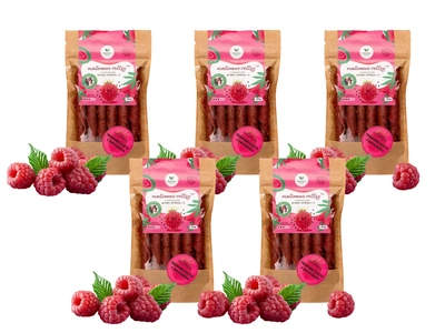 Malinowe rollsy z nasionami chia kwasy omega 3 ZESTAW 5 x 50 g