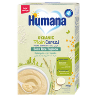 Humana Organic Kaszka bezmleczna kukurydza ryż tapioka po 4. miesiącu 200 g