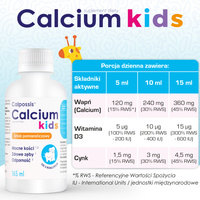Calpossis Calcium Kids MOCNE KOŚCI I ZĘBY 165 ml