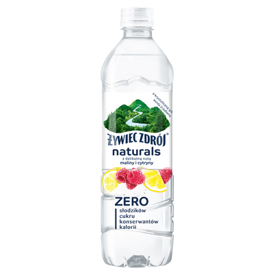 Żywiec Zdrój Naturals Napój niegazowany z delikatną nutą maliny i cytryny ZESTAW 12 x 500 ml