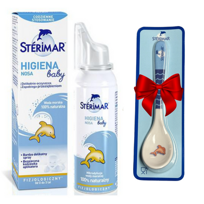 STERIMAR BABY higiena nosa, woda morska dla dzieci 100 ml  + ŁYŻECZKA GRATIS!