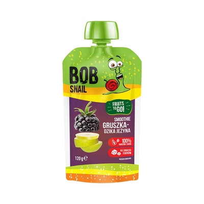 BOB SNAIL smoothie gruszka jeżyna BEZ CUKRU zdrowa przekąska 120 g