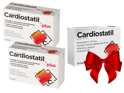 Cardiostatil Plus cholesterol monakolina 2 x 30 kapsułek + Cardiostatil GRATIS!