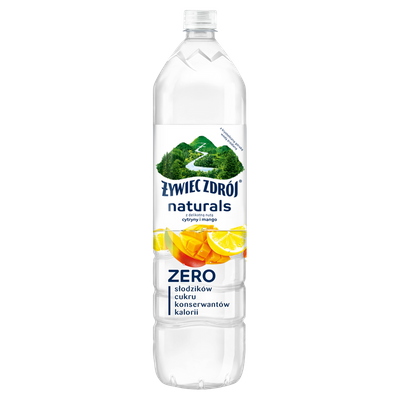 Żywiec Zdrój Naturals Napój niegazowany z delikatną nutą cytryny i mango 1,2 l