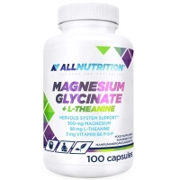 Allnutrition Diglicynian Magnezu + Teanina (Magnesium Glycinate + L-theanine) 100 kapsułek